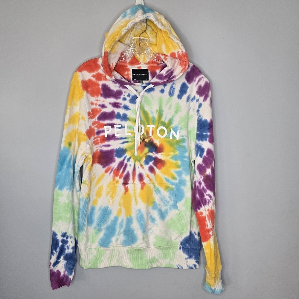 Spiritual Gangster Peloton Tie Dye Hoodie Sweater size Small Unisex 100% cotton - Picture 3 of 10